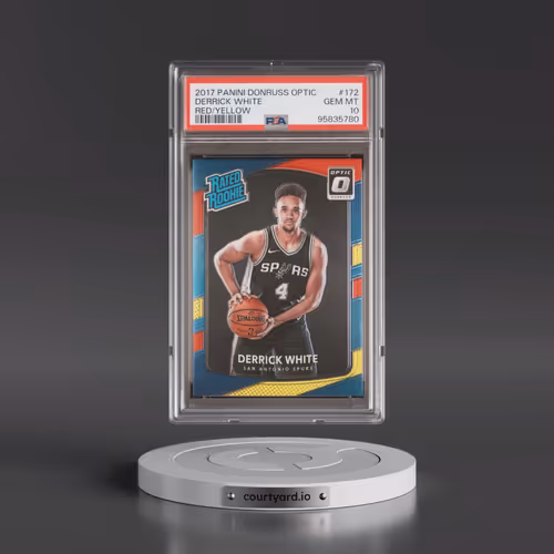 2017 Panini Donruss Optic #172 Derrick White - Red/Yellow (PSA 10 GEM MINT)