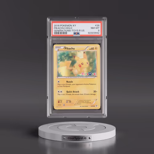 2016 Pokémon XY Generations #26 Pikachu - Holo Toys R US (PSA 8 NM-MT)