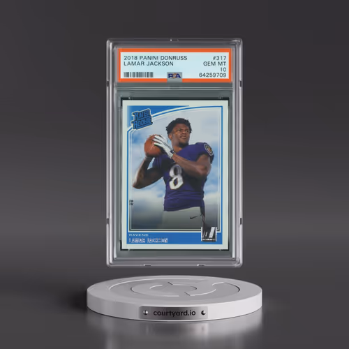 2018 Panini Donruss #317 Lamar Jackson (PSA 10 GEM MINT)