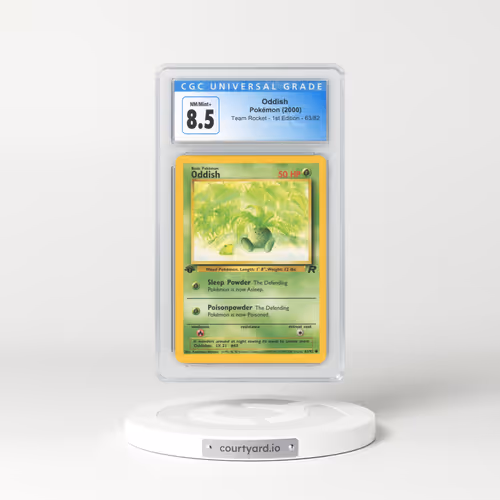 2000 Team Rocket #63 Oddish - 1st Edition (CGC 8.5 NM-MT+)