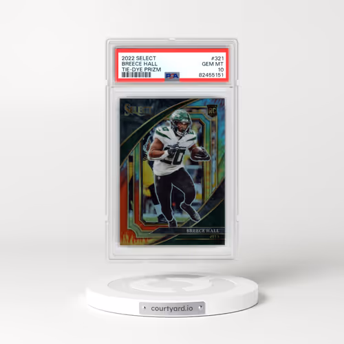 2022 Panini Select #321 Breece Hall - Tie-Dye Prizm (PSA 10 GEM MINT)