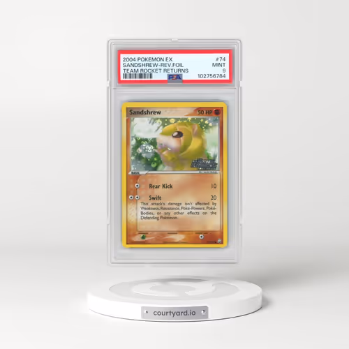 2004 Pokémon EX Team Rocket Returns #74 Sandshrew - Reverse Foil (PSA 9 MINT)