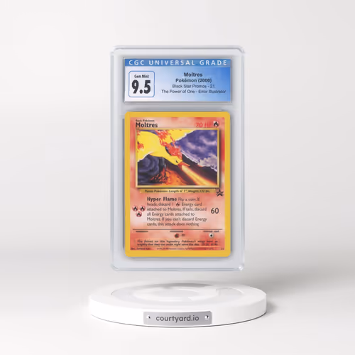 1999 Black Star Promos #21 Moltres - The Power of One Error Illustrator - Aoki (CGC 10 GEM MINT)