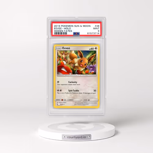 2019 Pokémon Sun & Moon Hidden Fates #48 Eevee - Holo (PSA 9 MINT)