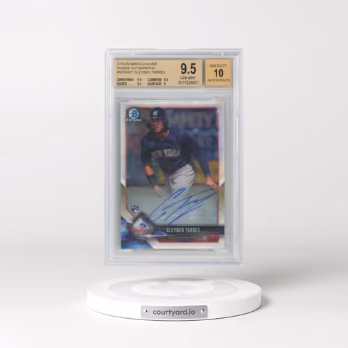 2018 Bowman Chrome Rookie Autographs #BCRAGT Gleyber Torres (BGS 9.5 GEM MINT)