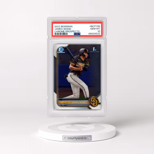 2022 Bowman Chrome Prospects #BCP108 James Wood (PSA 10 GEM MINT)