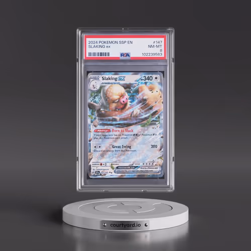2024 Pokémon Ssp EN-Surging Sparks #147 Slaking EX - Holo (PSA 8 NM-MT)