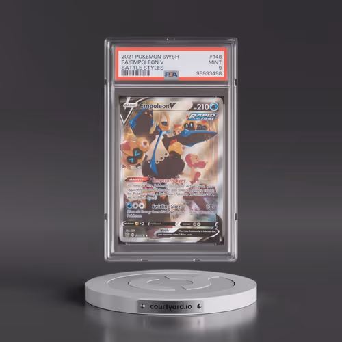 2021 Pokémon Sword & Shield Battle Styles #146 Empoleon V - Holo Full Art (PSA 9 MINT)