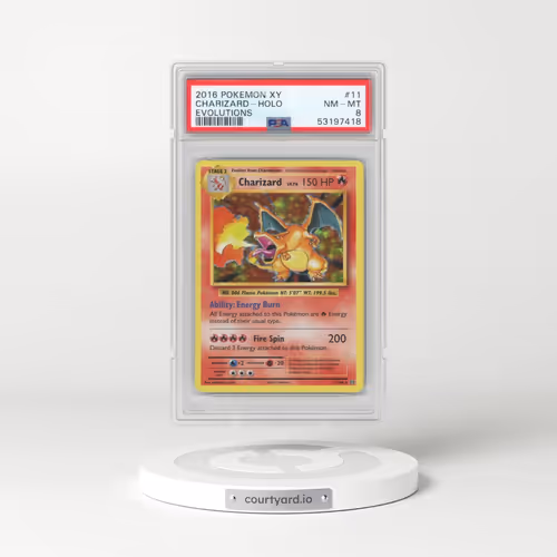 2016 Pokémon XY Evolutions #11 Charizard - Holo (PSA 8 NM-MT)