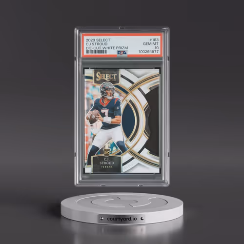 2023 Panini Select #183 CJ Stroud - Die-Cut White Prizm (PSA 10 GEM MINT)