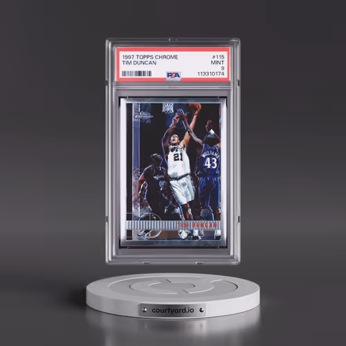 1997 Topps Chrome #115 Tim Duncan (PSA 9 MINT)