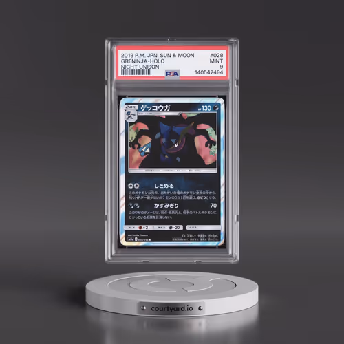 2019 Pokémon Sun & Moon Strength Expansion Pack Night Unison #028 Greninja - Holo (PSA 9 MINT)