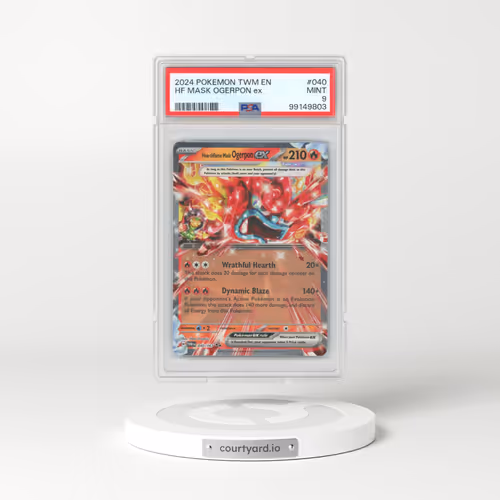 2024 Pokémon Twm EN-Twilight Masquerade #040 Hearthflame Mask Ogerpon EX - Holo (PSA 9 MINT)
