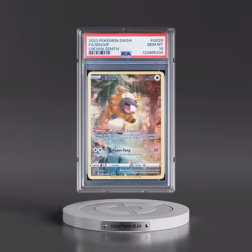 2023 Pokémon Sword and Shield Crown Zenith #GG29 Bidoof - Full Art (PSA 10 GEM MINT)