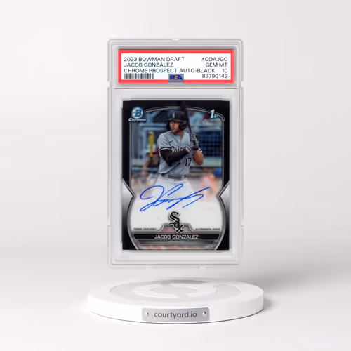 2023 Bowman Draft Chrome Prospect Autograph #CDAJGO Jacob Gonzalez - Black Refractor (PSA 10 GEM MIN