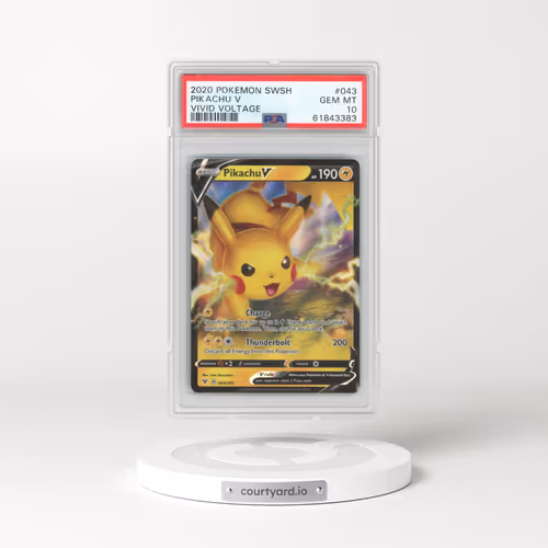 2020 Pokémon Sword & Shield Vivid Voltage #043 Pikachu V - Holo (PSA 10 GEM MINT)