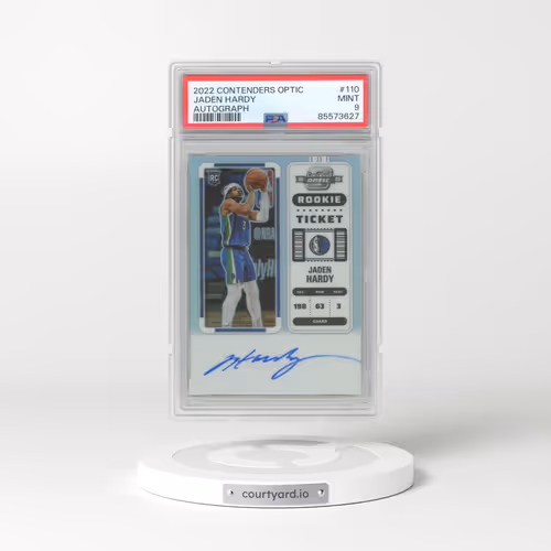 2022 Panini Contenders Optic #110 Jaden Hardy - Autograph (PSA 9 MINT)