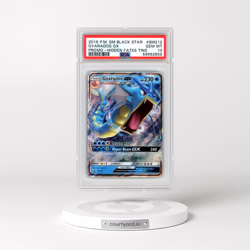 2019 Pokémon SM Black Star Promo #SM212 Gyarados GX - Holo Hidden Fates Tins (PSA 10 GEM MINT)