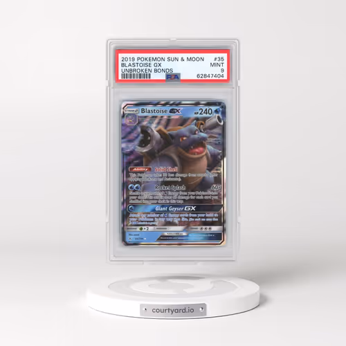 2019 Pokémon Sun & Moon Unbroken Bonds #35 Blastoise GX - Holo (PSA 9 MINT)