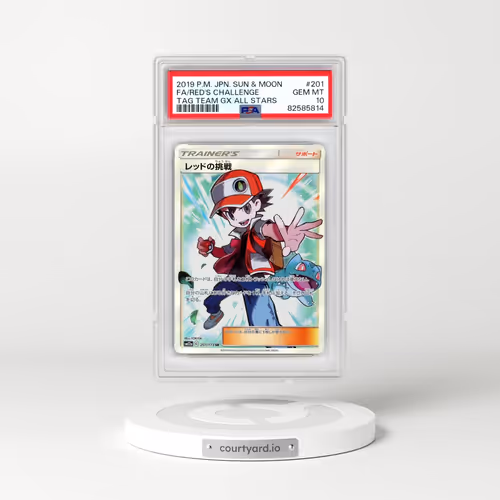 2019 Pokémon Sun & Moon Tag Team GX All Stars #201 Red's Challenge - Full Art (PSA 10 GEM MINT)