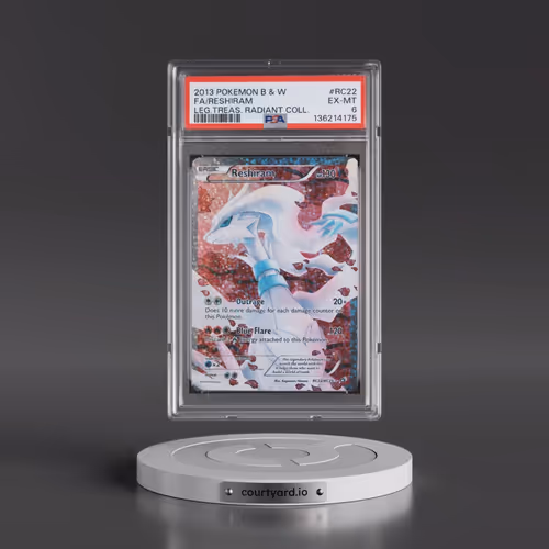 2013 Pokémon Black & White Legendary Treasures Radiant Collection #22/25 Reshiram - Full Art (PSA 6