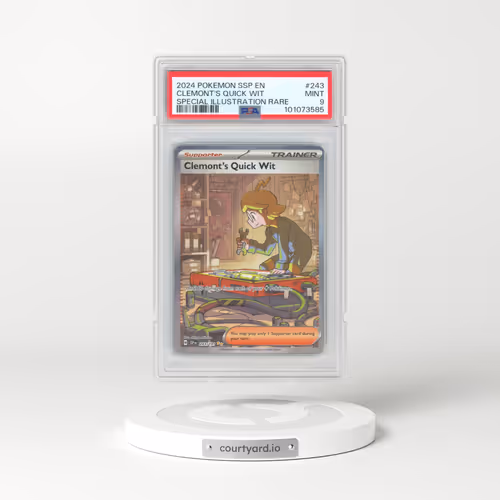 2024 Pokémon Ssp EN-Surging Sparks #243 Clemont's Quick Wit - Special Illustration Rare (PSA 9 MINT)