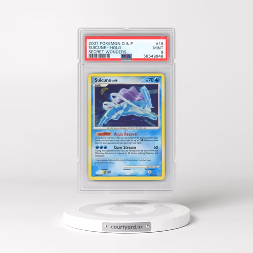 2007 Pokémon Diamond & Pearl Secret Wonders #19 Suicune - Holo (PSA 9 MINT)
