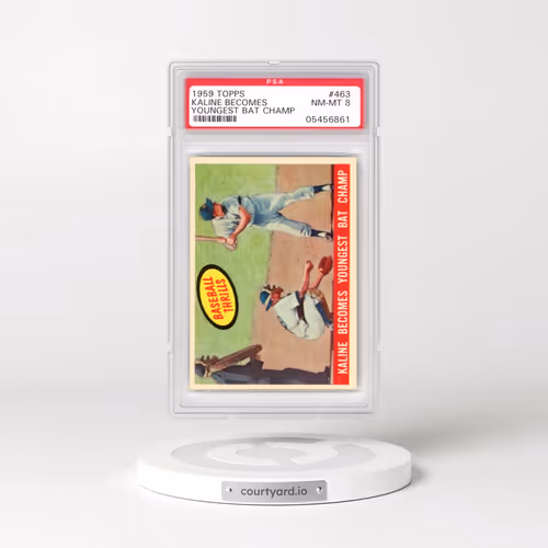 1959 Topps #463 Kaline Becomes - Youngest Bat Champ (PSA 8 NM-MT)