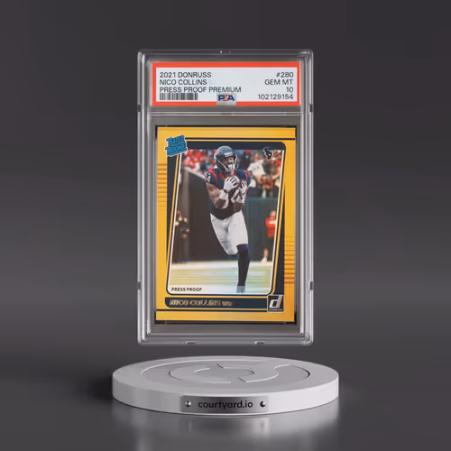 2021 Panini Donruss #280 Nico Collins - Press Proof Premium (PSA 10 GEM MINT)