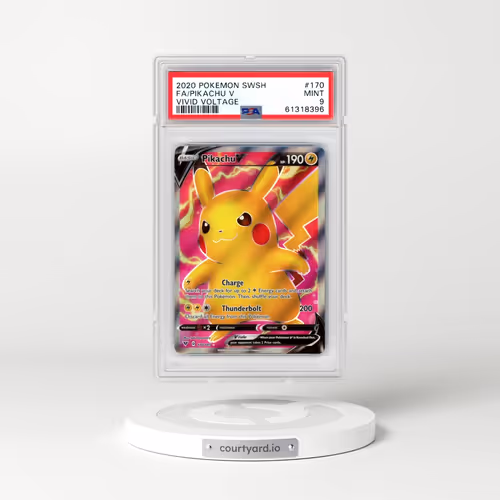 2020 Pokémon Sword & Shield Vivid Voltage #170 Pikachu V - Holo Full Art (PSA 9 MINT)