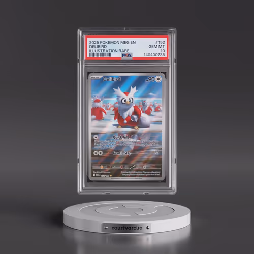 2025 Pokémon Meg EN-Mega Evolution #152 Delibird - Illustration Rare (PSA 10 GEM MINT)