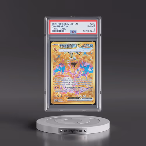 2023 Pokémon Obf EN-Obsidian Flames #228 Charizard EX - Holo Hyper Rare (PSA 8 NM-MT)