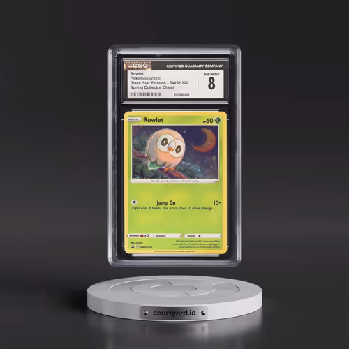 2017 Black Star Promos - Sword & Shield #SWSH220 Rowlet - Spring Collector Chest (Cosmos Holo) (CGC