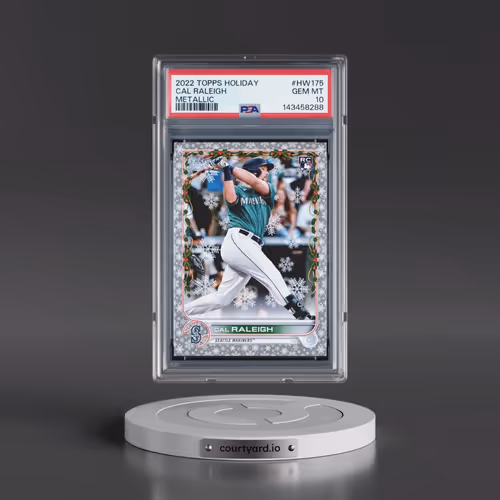 2022 Topps Holiday #HW175 Cal Raleigh - Metallic (PSA 10 GEM MINT)