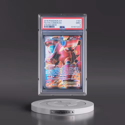 2016 Pokémon XY Steam Siege #107 Volcanion EX - Holo Full Art (PSA 9 MINT)