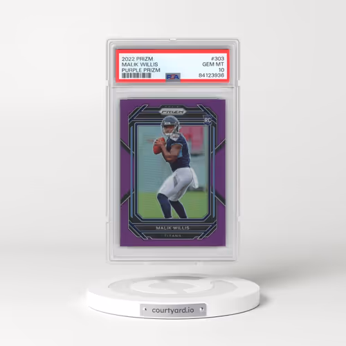 2022 Panini Prizm #303 Malik Willis - Purple Prizm (PSA 10 GEM MINT)