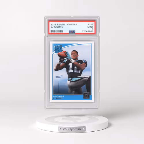2018 Panini Donruss #316 DJ Moore (PSA 9 MINT)