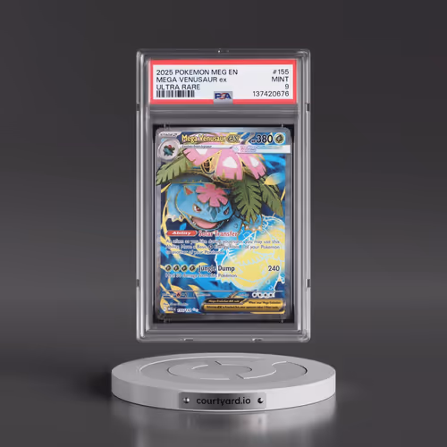 2025 Pokémon Meg EN-Mega Evolution #155 Mega Venusaur EX - Holo Ultra Rare (PSA 9 MINT)