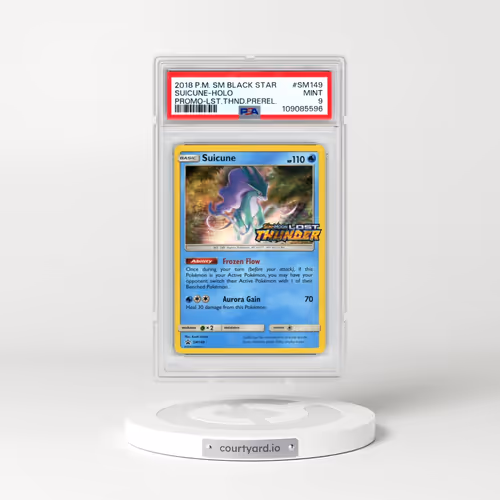 2018 Pokémon SM Black Star Promo #SM149 Suicune - Holo Lost Thunder Prerelease (PSA 9 MINT)