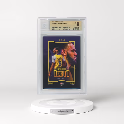 2024 Topps Now #1 Bronny James/LeBron James (BGS 10 PRISTINE)