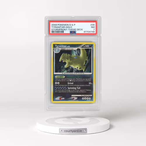 2008 Pokémon Diamond & Pearl Stormfront #30 Tyranitar - Holo Theme Deck (PSA 7 NM)