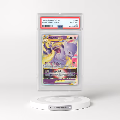 2022 Pokémon Go #031 Mewtwo Vstar (PSA 10 GEM MINT)