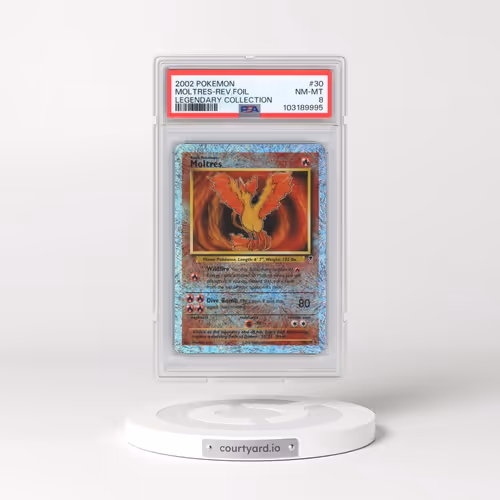 2002 Pokémon Legendary Collection #30 Moltres - Reverse Foil (PSA 8 NM-MT)