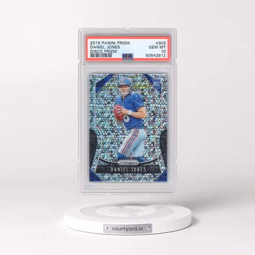 2019 Panini Prizm #302 Daniel Jones - Disco Prizm (PSA 10 GEM MINT)