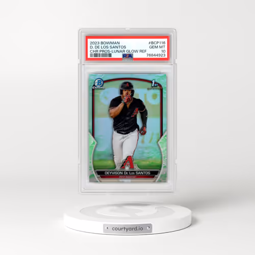 2023 Bowman Chrome Prospects #BCP116 Deyvison de los Santos - Lunar Glow Refractor (PSA 10 GEM MINT)