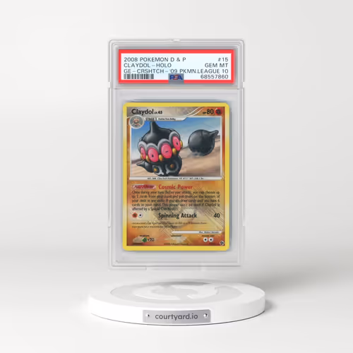 2008 Pokémon Diamond & Pearl Great Encounters #15 Claydol - Holo Crosshatch-2009 Pokemon League (PSA 10 GEM MINT)