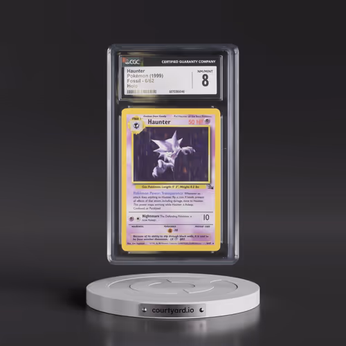 1999 Fossil #6/62 Haunter - Galaxy Star Holo (CGC 8 NM-MT)