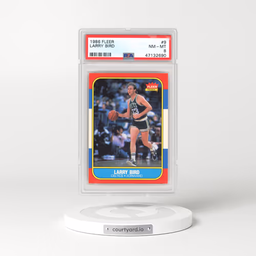 1986 Fleer #9 Larry Bird (PSA 8 NM-MT)