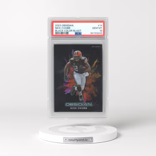 2023 Panini Obsidian Black Color Blast #14 Nick Chubb (PSA 10 GEM MINT)