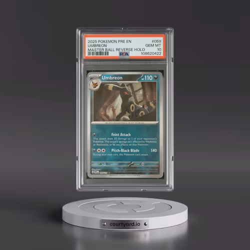2025 Pokémon Pre EN-Prismatic Evolutions #059 Umbreon - Reverse Holo Master Ball (PSA 10 GEM MINT)